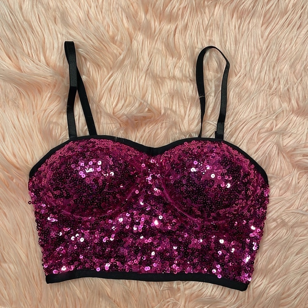 Balera Pink Sequin Top‎